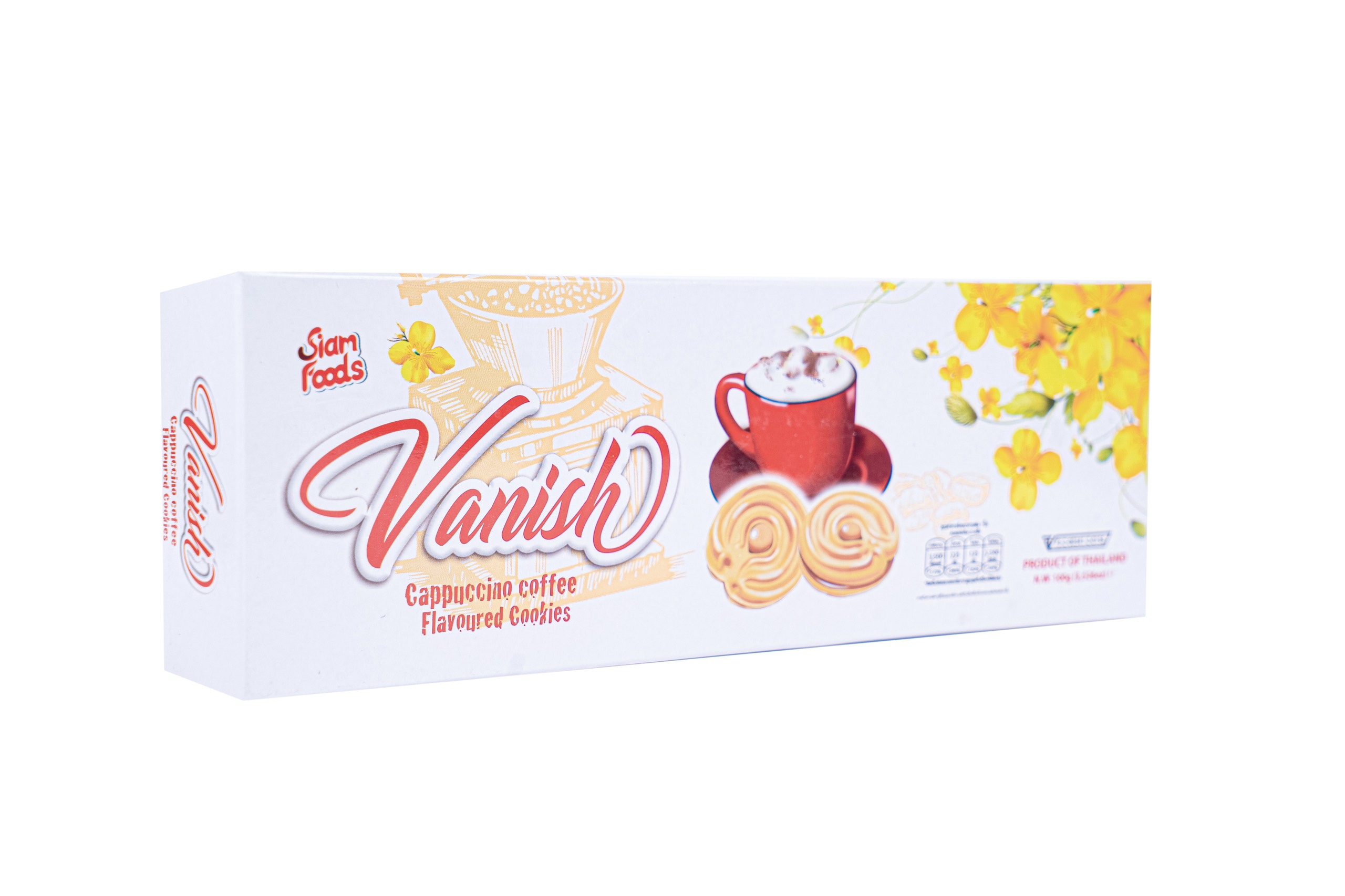 Bánh Quy Vanish hộp giấy dài 100g - Màu trắng